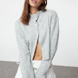 Trendyol Women Cable Knit Cardigan-image-38