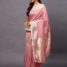 KALINI Woven Design Zari Taant Saree image 5