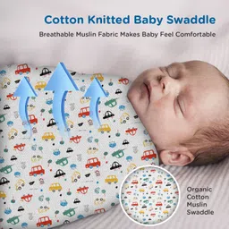 meemee Printed Single Swaddling Baby Blanket for Mild Winter image 4