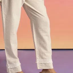 ZNKL Geometric Hand Woven Brocade Kaftan with Trousers Set image 3