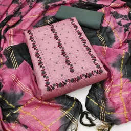 Rangtulika Ethnics Embroidered Unstitched Dress Material-picture-32