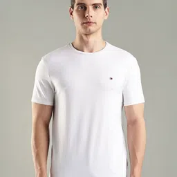 Tommy Hilfiger Men Solid Round Neck Cotton Slim Fit T-shirt-picture-16
