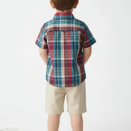 VANI COUTURE Boys Tartan Checks Checked Casual Shirt image 5