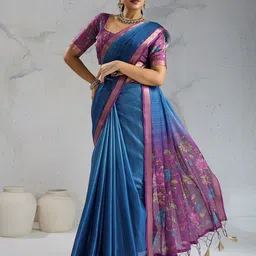 TASRIKA Woven Design Zari Pure Chiffon Saree image 3