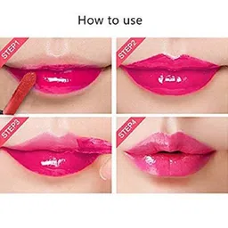 VBA Set Of 6 Tatto Peel Waterproof Lipstick- 6 ml Each-Lovely Peach- Rose Pink- Sweet Pink image 2
