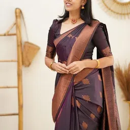 Marziyaa Woven Design Zari Banarasi Saree image 2
