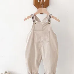 LULU & SKY Unisex Kids Patch Pocket Dungarees image 2