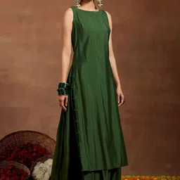 Gerua By Libas Straight Kurta With Palazzos & Dupatta image 5