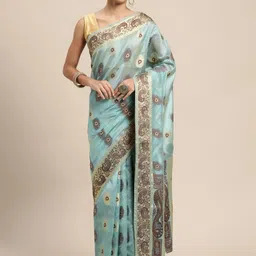 KIMISHA Woven Design Zari Organza Kanjeevaram Saree-picture-21