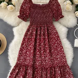 DEKLOOK Crepe Fit & Flare Midi Dress image 3