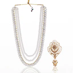 JIYANSHI FASHION Traditional Groom Sherwani Mala with Brooch-picture-14