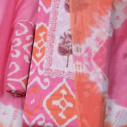 Meena Bazaar Ethnic Motifs Ikat Printed Unstitched Dress Material-image-69