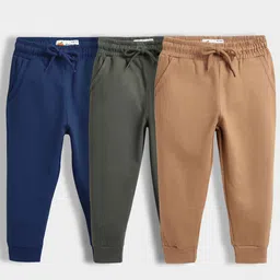 Orange Sugar Kids Unisex Pack of 3 Winter Fleece Joggers-image-80