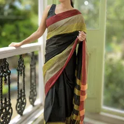 SRILOK Woven Design Pure Cotton Handloom Khadi Saree-picture-29