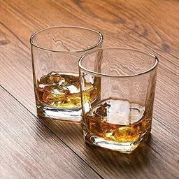 otak (Pack of 4) 101__ aq j 4PCS square whisky glass Glass Set Water/Juice Glass image 1