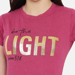 Tromko Women Pack of 2 Typography Printed Round Neck Cotton Regular Fit T-shirts image 4