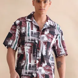 HOUSE OF MAHNOTS Men Relaxed Opaque Printed Casual Shirt-picture-12