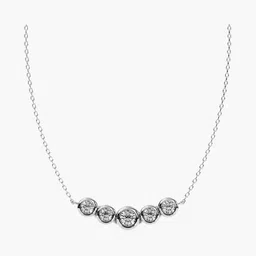 VALANOVA 925 Sterling Silver White Gold Plated 0.29 Cts Diamond Studded Chain- 2.14 gm-picture-12