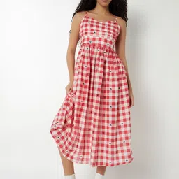 max Checked A-Line Midi Dress-picture-30