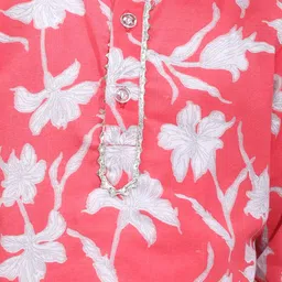 Cutiekins Boys Floral Printed Kurta with Pyjamas image 3