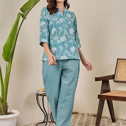 July Women Printed Night suit-image-2