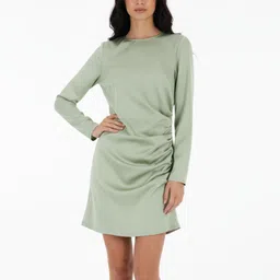 glitchez Gathered & Pleated Detailed Sheath Mini Dress-picture-36