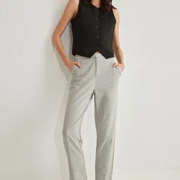 Trendyol Women Mid-Rise Chinos Trousers-image-64