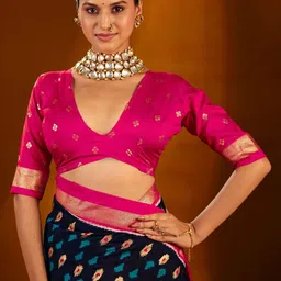 TIRA Woven Design Silk Blend Saree image 5