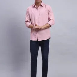 HERE&NOW Men Pink Comfort Casual Shirt image 4