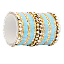 leshya Set Of 34 Brass-Plated Stone Studded Bangles image 2