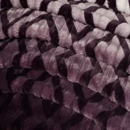 GAPU & BALY Violet & White Geometric Microfiber 350 GSM AC Room Single Bed Blanket image 2