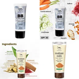 TNW the natural wash Set Of BB Cream 30g & Multani Mitti Face Wash 100ml image 4