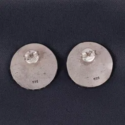 Shyle Silver-Plated 925 Sterling Silver Classic Studs Earrings image 2