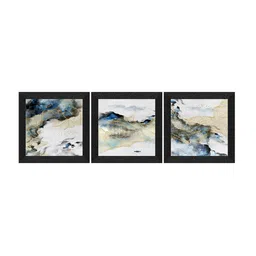 SAF White & Black 3 Pieces Abstract Painting Wall Arts image 2