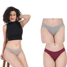 ORLIZEA Pack of 2 Women Low-Rise Cotton Blend Thongs-picture-10