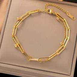 MYKI Women Gold-Plated Wraparound Bracelet-image-57