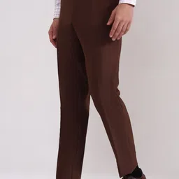 METAL Men Solid Slim Fit Trousers image 5