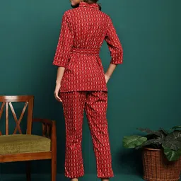BANDIA Printed Pure Cotton Tunic & Trousers Co-ords image 2