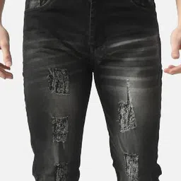 LINARIA Men Classic Slim Fit Mildly Distressed Jeans image 2