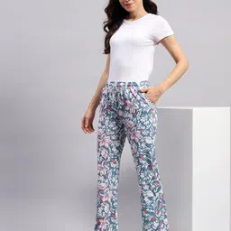 monte carlo Women Printed Blue Track Pants image 5