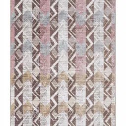 Kaleen India Pink Geometric Anti-Skid Polyester Carpet image 2