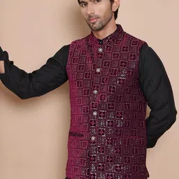 Anouk Embroidered Nehru Jacket image 1