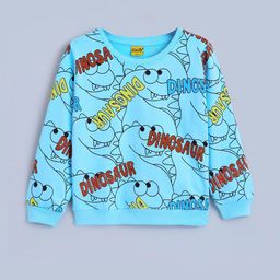 Hopscotch Kids Boys Blue Printed Sweatshirt-picture-36