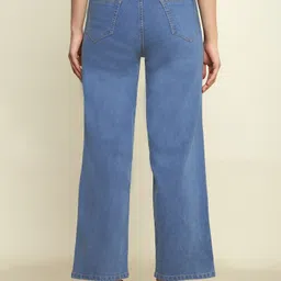 zayla Women Flared High Rise Blue Jeans image 2