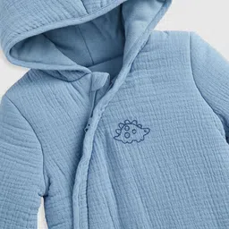 mothercare Boys EmbroideredHooded Sleepsuit image 2