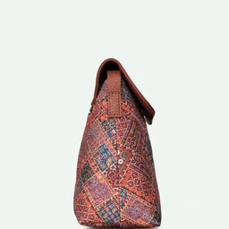 ZOUK Bhuj Rabari Women Geometric Printed Crossbody Embroidered Sling Bag image 5