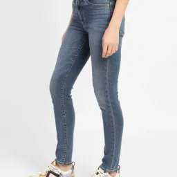 levi's Women's 721 Blue Skinny Fit High Rise Jeans image 4