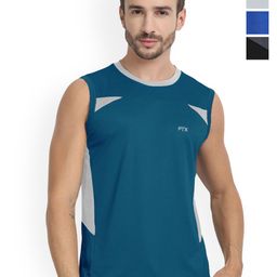 FTX Pack Of 4 Color Blocked Round Neck Gym Vests709-9_709-12_709-15_709-16-S-picture-0