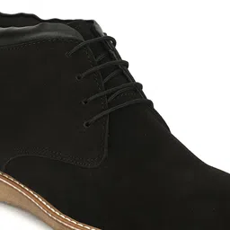 PSSHOES Men Solid Round Toe Laced up Boots image 3