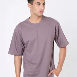 Blnk Drop-Shoulder Sleeves Round Neck Oversized Cotton T-shirt-picture-20